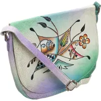 Inny Magnifique sac à main folklorique en cuir peint à la main fait à la main