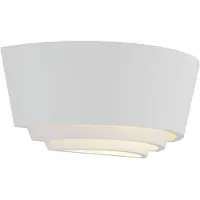 LINDBY Applique Azriel Plâtre Blanc Demi-Cercle 3 Niveaux