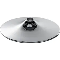 CLP Plaque de sol ronde, disponible en 4 tailles, chromée, taille 38,5 cm