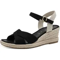Tamaris Sandalen Touwzool Sandalen Touwzool - Zwart - Maat 37