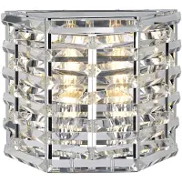 Elstead Lighting Applique murale glamour Shoal, nickel poli, 2xE27x60W, cristal, dimensions : 25,8 x 30,6 x 15,3 cm, IP20, Elstead
