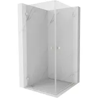 Mexen Lunar-B Duo cabine de douche battante 75 x 75 cm, transparent, nickel brossé - 832-075L-075P-97-00