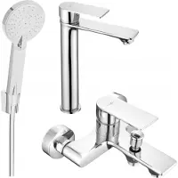 Mexen Royo R40 Mélangeur lavabo et baignoire avec accessoires, chrome (72213R40-00)