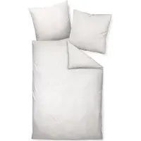 Janine linge de lit en lin fin 2 pièces housse de couette 135 x 200 cm taie d'oreiller 80 x 80 cm Davos 6505-08 gris opale