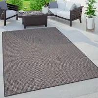 Paco Home Tapis d'extérieur Moderne unicolore résistant aux intempéries Entretien facile pour jardin & balcon Dimension 80x250 cm