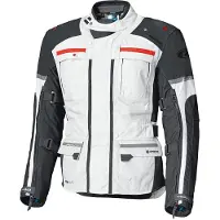 Held Veste de moto en textile Carese Evo GTX, gris clair/rouge, taille B-L