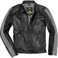 Black-Cafe London Vintage Veste en cuir moto