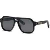 Philipp Plein Plein Icon 57 Mm Sunglasses Noir Smoke/CAT3 Homme