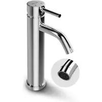 Mirlux Basin Tap Chrome 29.5 x 17.2 x 5 cm - Mélangeur salle de bain eau froide et chaude - Robinet de lavabo/WC Tap