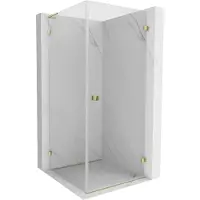 Mexen Lunar-B L cabine de douche battante droite 100 x 100 cm, transparent, or - 832L-100-100-50-00-P