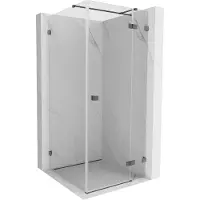 Mexen Lunar T cabine de douche pivotante droite 110 x 110 cm, transparente, gris canon brossé - 834T-110-110-66-00-P