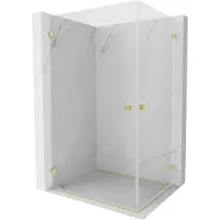 Mexen Lunar-B Duo cabine de douche pivotante 95 x 80 cm, transparent, or brossé - 832-095L-080P-55-00