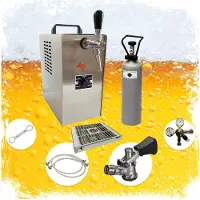 Ich-zapfe Ensemble complet Tireuse a biere - JET 30 machine a biere, pompe a biere 1 ligne, 35 litres/h, professionnelle, KEG: Set tous de tete de fut