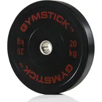 Gymstick 20kg Olympic Bumper Plate Noir 20 kg