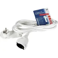 REV RITTER Verlängerungskabel 3m Flachstecker weiss 350160 4006341704740