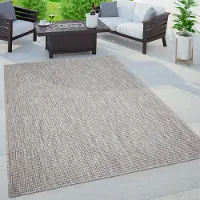 Paco Home Tapis d'extérieur Moderne unicolore résistant aux intempéries Entretien facile pour jardin & balcon Dimension 80x250 cm