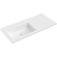 Mexen Otis, lavabo gauche encastré dans le plan de travail 101 x 46,5 cm, blanc brillant - 25181000L