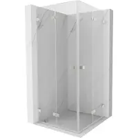 Mexen Lunar-F Duo cabine de douche pliante 75 x 75 cm, transparent, nickel brossé - 836-075L-075P-97-00