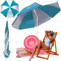 Nils Camp Parasol NC7813 160 cm bleu clair