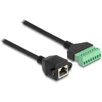 DeLOCK RJ45 Kabel Cat.6 Buchse zu Terminalblock Adapter