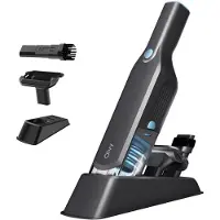 Olvy Aspirateur à main sans sac, mini aspirateur sans fil avec moteur sans balais, accessoires inclus, idéal pour la voiture, le canapé, les meubles et les poils d'animaux