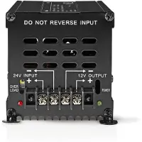 Nedis Convertisseur de puissance | piloté par l'image | 24 V DC | 12 V DC | 240 W | Borne à vis | Équipé d'un fusible | Noir