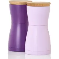 AdHoc Set moulin à poivre et à sel Twin, dark purple&light purple, CeraCut Ceramic moulin, plastique/Eic, Moulin à poivre + moulin à sel, Multicolore, Violet