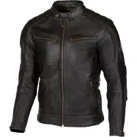 Merlin Veste de moto en cuir Chase II D3O, noire, taille 40