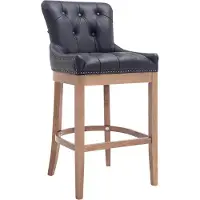 CLP Tabouret de bar Lakewood cuir véritable, antique clair