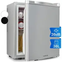 Klarstein Mini Frigo de Chambre de 38L pour Boissons et Bieres, Petit Frigo Silencieux, Mini Bar Intérieur/Ext, Petit Refrigerateur Camping, Stockage de Vins, Cosmetique, Étagères Réglables, 5-22°C