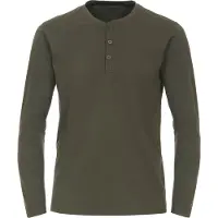 REDMOND Homme Redmond Casual Regular Fit T-shirt manches longues olive, Unicolore