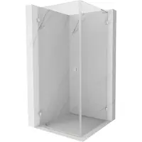 Mexen Lunar-B L cabine de douche pivotante gauche 80 x 80 cm, transparent, nickel brossé- 832L-080-080-97-00-L
