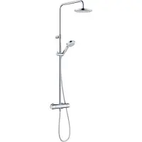 Kludi DIVE Thermostat Dual Shower System, montage mural, nettoyage rapide du calcaire, 6807905-00
