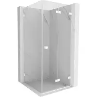 Mexen Lunar-F paroi de douche pliante droite 90 x 90 cm, transparente, blanche - 836-090-090-20-00-P