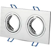 V-TAC 2xGU10 Square Aluminium brossé Plafonnier VT-783