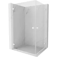 Mexen Cabine de douche battante Lunar-B Duo 75 x 70 cm, transparent, blanc - 832-075L-070P-20-00