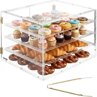 Vevor Vitrine Comptoir de Boulangerie 57x45,5x40,5 cm à 4 Niveaux