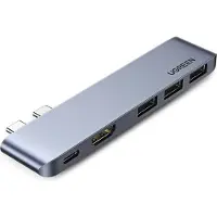 UGREEN Adaptateur Hub Cm251, 2Xusb_C Do 3X Usb 3.0, Hdmi,