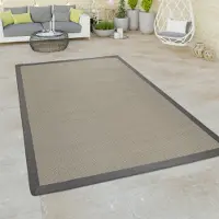 Paco Home Tapis d'intérieur et d'extérieur pour balcons et terrasses, aspect sisal, gris-vert, différentes couleurs, dimensions 120 x 170 cm