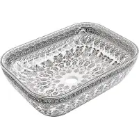 Mexen Rita lavabo à poser 45 x 32 cm, blanc/noir - 21084586