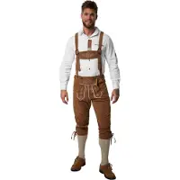 TecTake lederhosen berlin - longueur genoux - taille L - marron