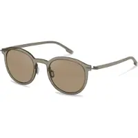 Rodenstock Lunettes de Soleil - - R3352 - Olive/Dark Grey - Iniettato (Plastique) - Monture ronde 52/23/145