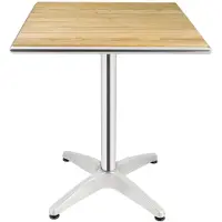 Bolero Table , plateau en frêne, carrée, 60 cm, 1 pied
