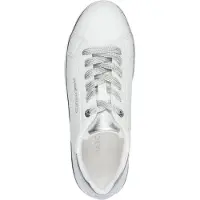 Marco Tozzi : Chaussures de sport pour femmes, modèle à lacets, couleur blanche, style décontracté