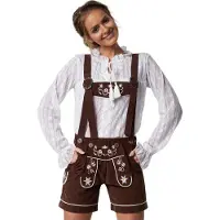 Dressforfun Déguisement Lederhose Alpsee M - Tectake - halloween - carnaval - marron