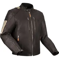 Segura Veste moto en cuir imperméable Orion, marron, L
