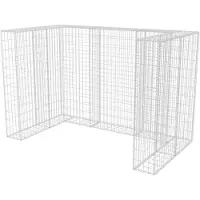 vidaXL Gabion basket double bin enclosure 180x100x120 cm acier