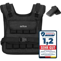DH FitLife Gilet Lesté Réglable 10KG – Veste de Musculation Compacte et Stable pour Homme et Femme, Entraînement de Fitness et Renforcement Musculaire