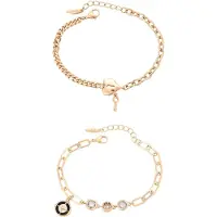 Faina Bracelet or / noir / transparent