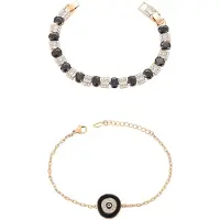 Faina Bracelet or / noir / transparent